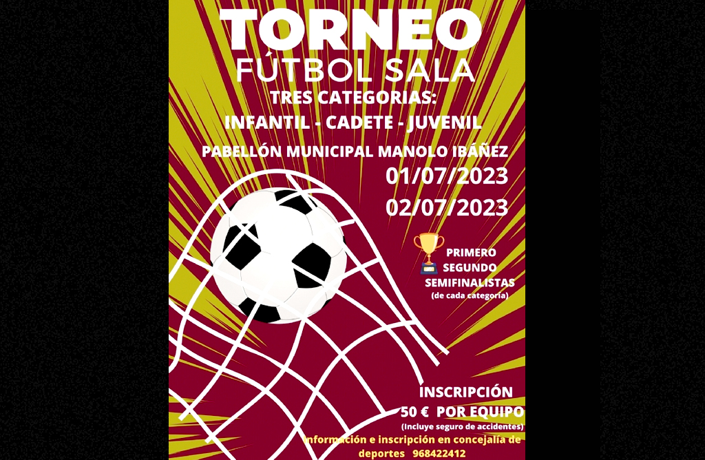 El II Torneo de Ftbol Sala de categora sub-19 se celebrar los das 1 y 2 de julio